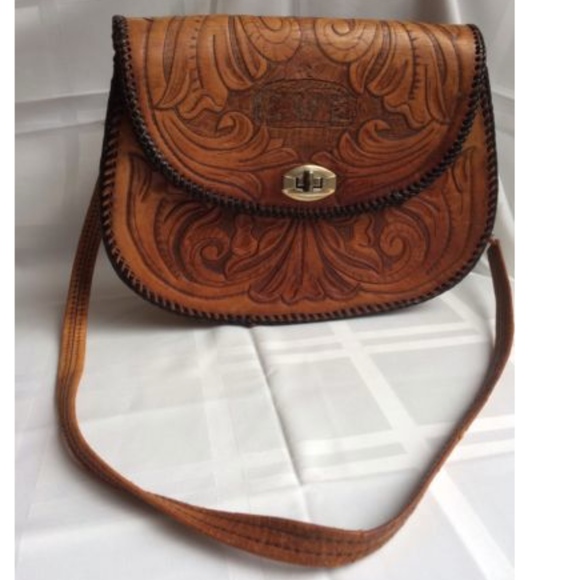 Vintage Hand Tooled Leather Purse